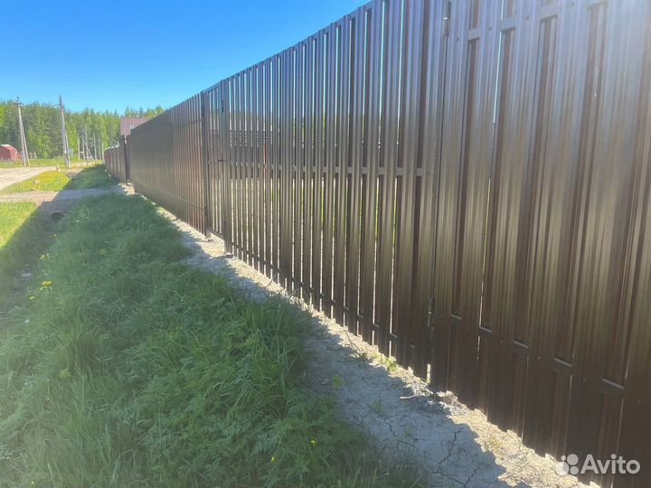 Заборы под ключ из профнастила/штакетника