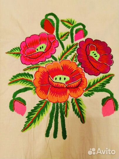 Рушник старинный вышитый