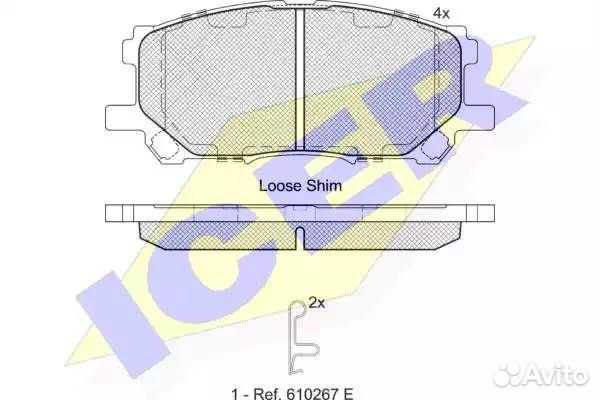 Колодки передние lexus RX300 03-больше чем icer 18