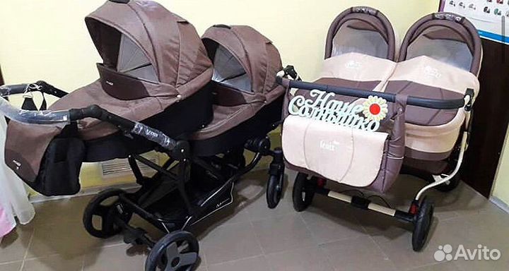 Коляска для двойни/ погодок Fd-design