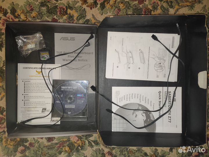 Комплект asus sabertooth Z77 i7-3770k 16gb DDR3 21