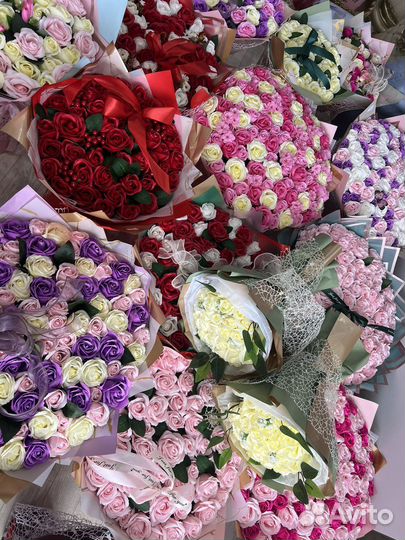 101 мыльных роз букеты большие