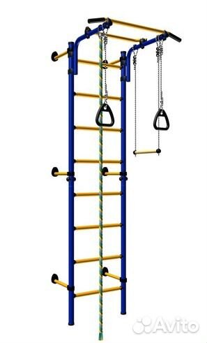 Новая Шведская стенка для дома Next-1 Сине/жёлтый