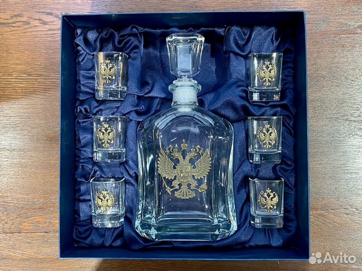 Набор ликеро-водочный герб РФ