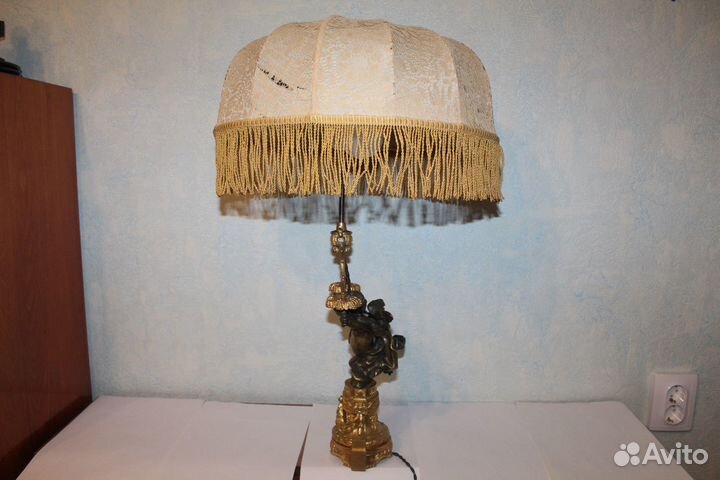 65 см. Бронзовая лампа. Рабочая. Франция. Нач 20в