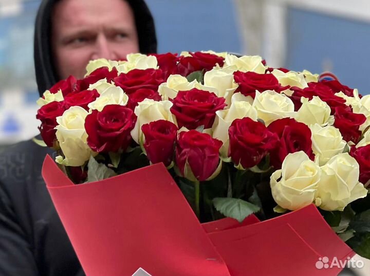 51 роза Розы Букет роз доставка 101 роза