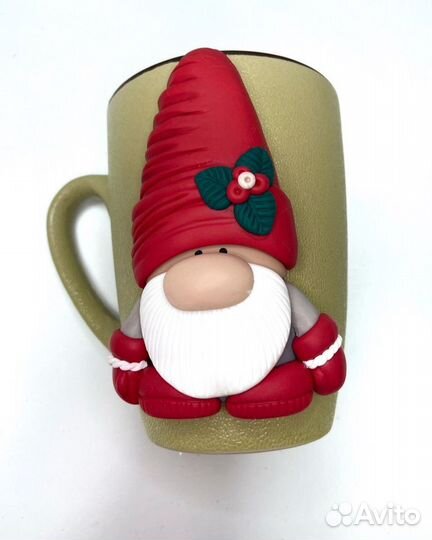 Кружка с декором ручной работы