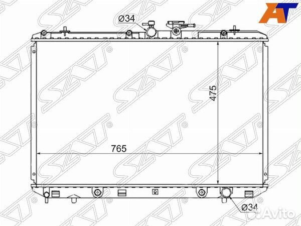 Радиатор toyota, toyota highlander, toyota highlan