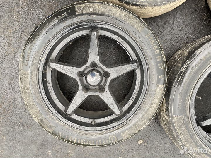 Литые диски r17 5x114 3 с резиной бу
