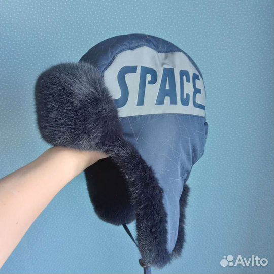 Зимняя шапка-ушанка детская 52