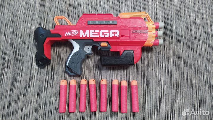 Бластер Nerf mega bulldog с пульками