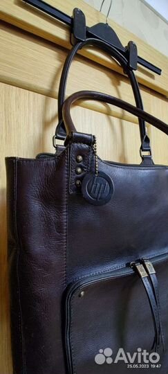 Сумка кожаная для ноутбука HP