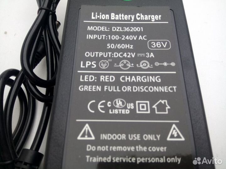 Зарядное устройство li-ion 36V, 42V,48V,54,6V,60V