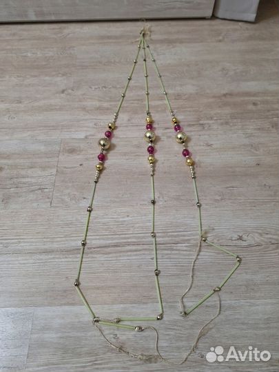 Елочные бусы стеклянные СССР