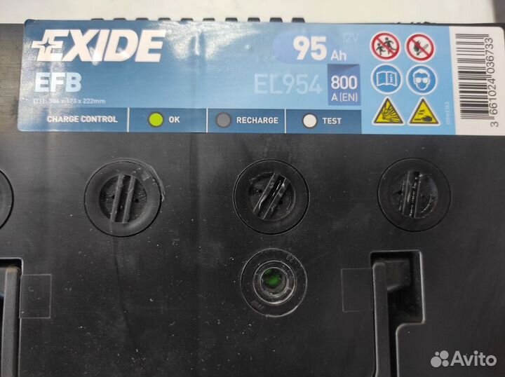 Аккумулятор 95Ач EFB Exide D31L азия 800A обратный