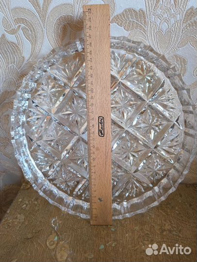 Хрустальное блюдо поднос