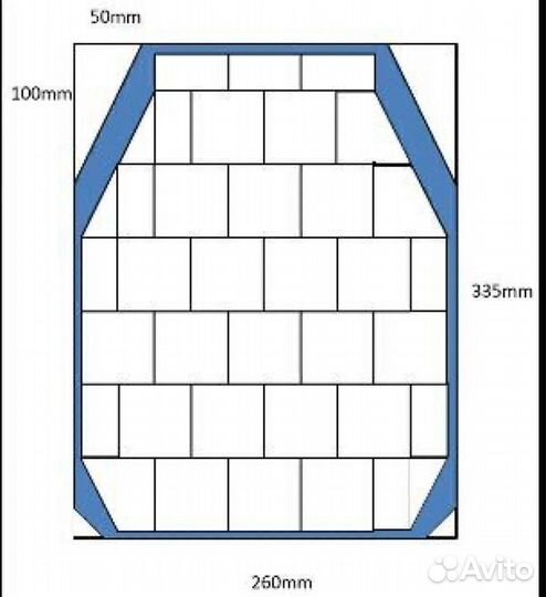 Плиты sapi L 260*335 оксид отступ 0,5 см Бр5