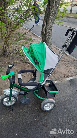 Детский велосипед с родительской ручкой бу