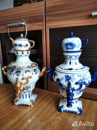 Самоварчик сувенирный Гжель