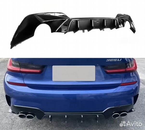 Диффузор BMW G20 глянцевый