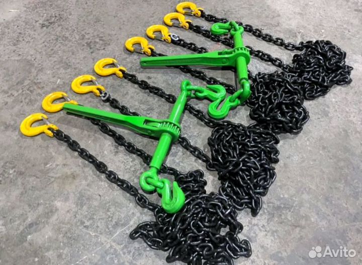 Стяжка цепь с крюками для крепления груза