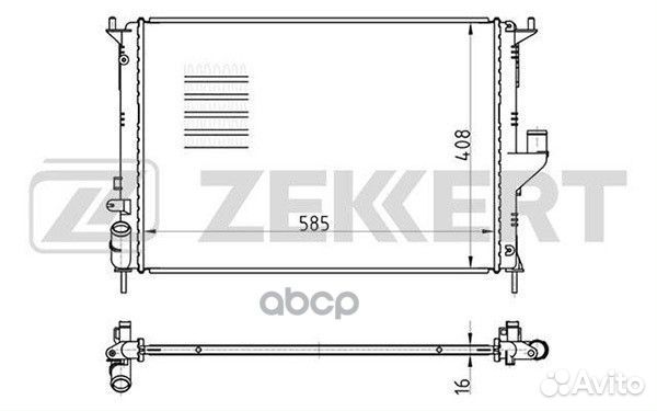 Радиатор охл. дв. LADA Largus 12- Renault Dust