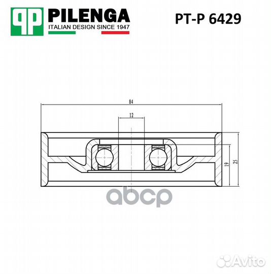 Ролик натяжителя ремня PTP6429 pilenga