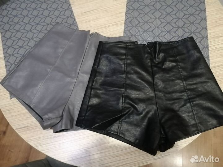 Шорты женские кожаные