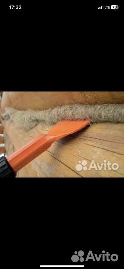 Шлифовка и покраска бруса, герметик, конопатка