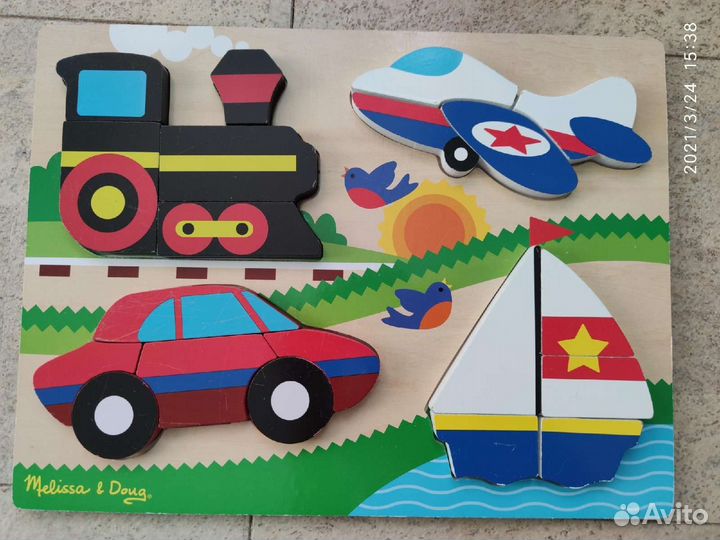 Паззлы Larsen, Melissa and Doug, Plantoys