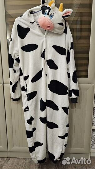 Пижама кигуруми корова S