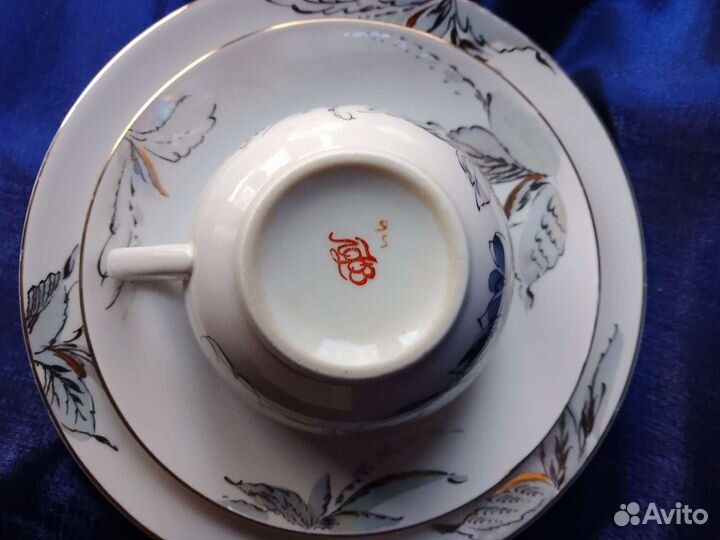 Чайная пара лфз Серая роза, сахарница Белоснежка