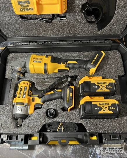 Набор электроинструмента 2в1 гайковерт+ушм dewalt