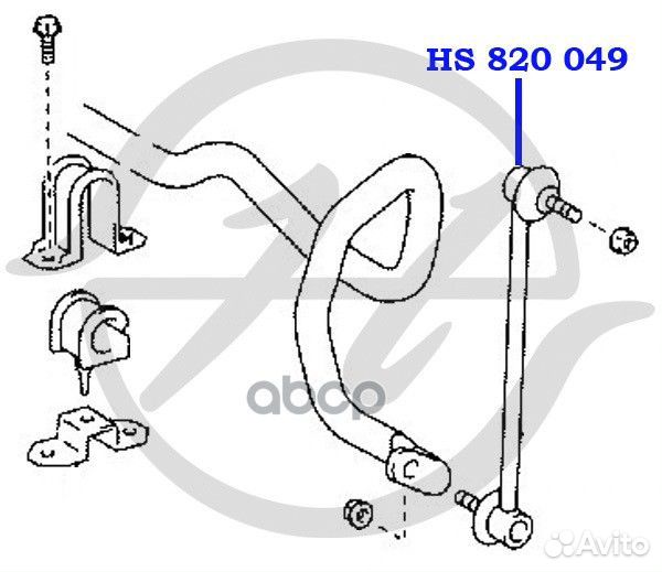 Тяга стабилизатора перед прав/лев HS820049 Hanse