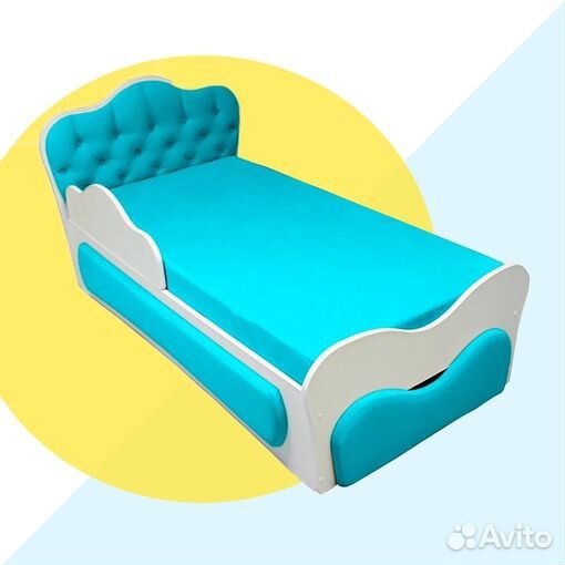 Детская кровать с мягким изголовьем