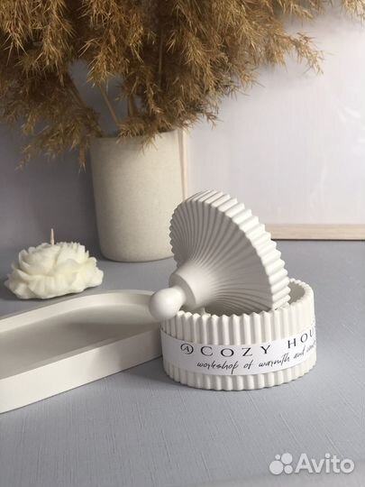 Ароматическая свеча, декор из гипса