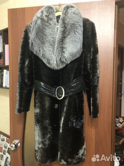 Шуба мутон, воротник писец