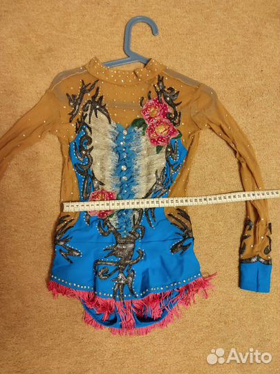 Купальник для гимнастики голубой