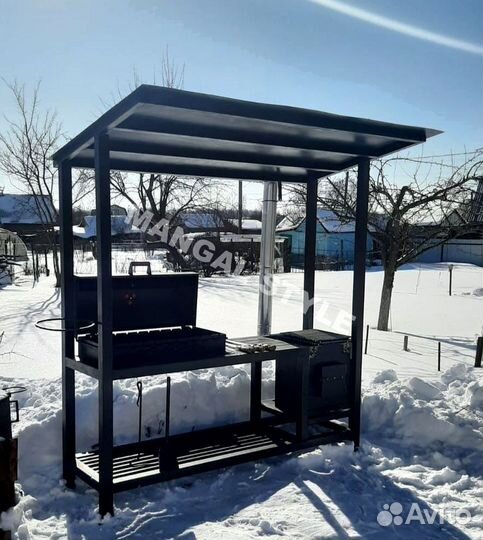 Мангал с крышей