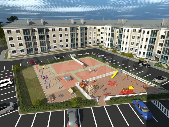 2-к. квартира, 60 м², 3/4 эт.