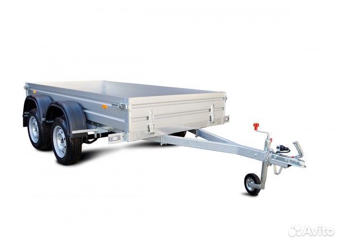 Прицеп двухосный с алюминиевыми бортами мзса 81773