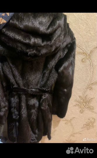 Шуба норковая 42 44 б/у ниже колен