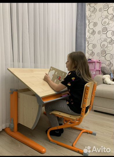 Растущая парта дэми со стулом