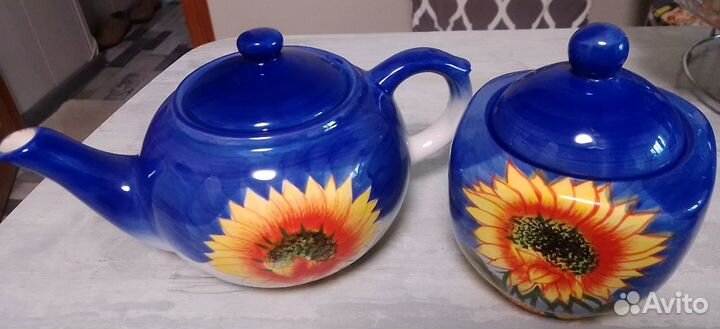 Чайник для заварки и сахарница набор