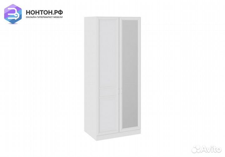 Шкаф 2-дверный Франческа с зеркалом справа дуб сед