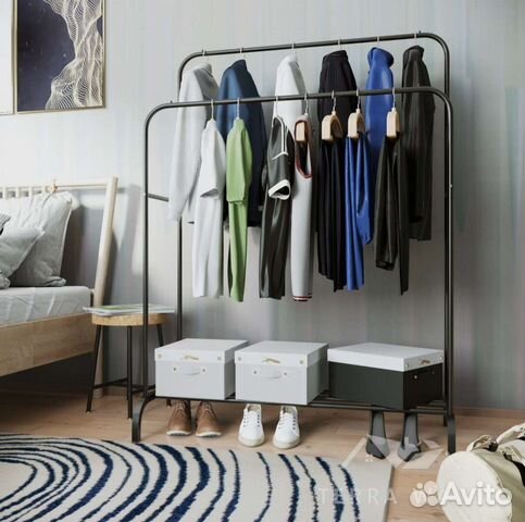 Вешалка напольная двойная лофт глянец