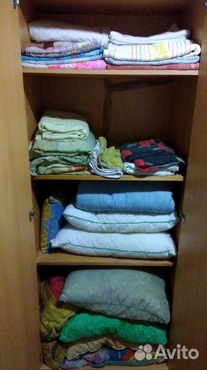 Подушки, одеяла, постельное белье