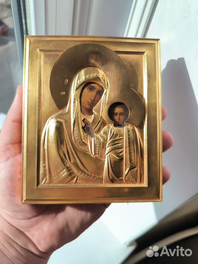 Казанская икона Пресвятой Богородицы серебро 84