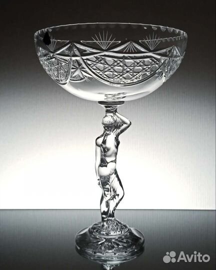 Ваза на ножке. Антикварные, СССР, Чехословакия