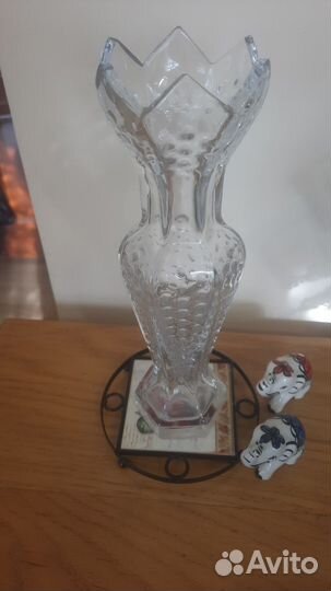 Ваза толстое стекло. СССР